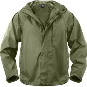 Olive Drab Green Tactical Waterproof Rain Jacket